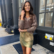 Load image into Gallery viewer, Moss Tie Dye Tie-Waist Mini Dress