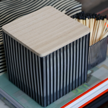 Load image into Gallery viewer, Vertical Stripe Candle - Black