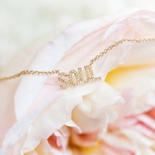 Load image into Gallery viewer, 14Kt Gold + Diamond Soul Necklace