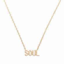 Load image into Gallery viewer, 14Kt Gold + Diamond Soul Necklace