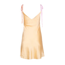 Load image into Gallery viewer, Sorbet Tie Strap Mini Silk Dress
