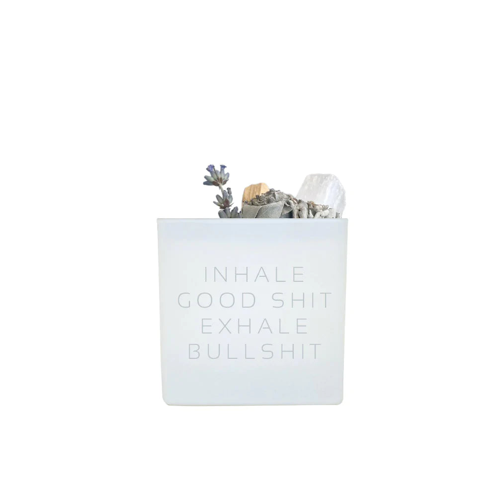 Inhale Good Shit Exhale Bullshit Smudge Kit - White