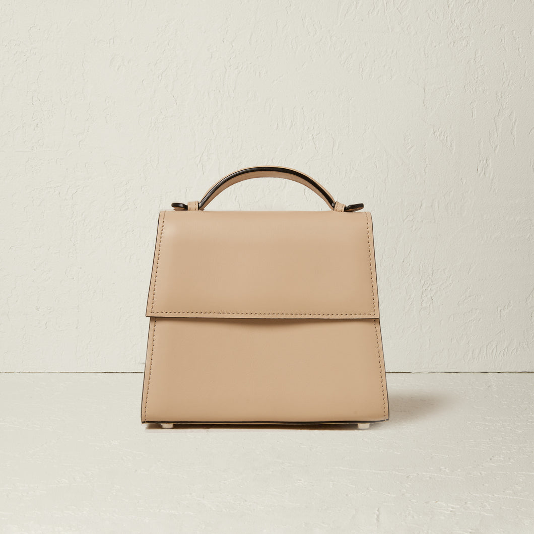 The Small Top Handle - Nappa Leather, Oyster