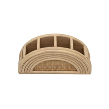 Load image into Gallery viewer, Rattan Rainbow Desk Organizer
