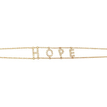 Load image into Gallery viewer, 14Kt Gold + Diamond Hope Bracelet
