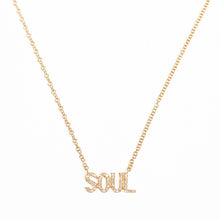 Load image into Gallery viewer, 14Kt Gold + Diamond Soul Necklace
