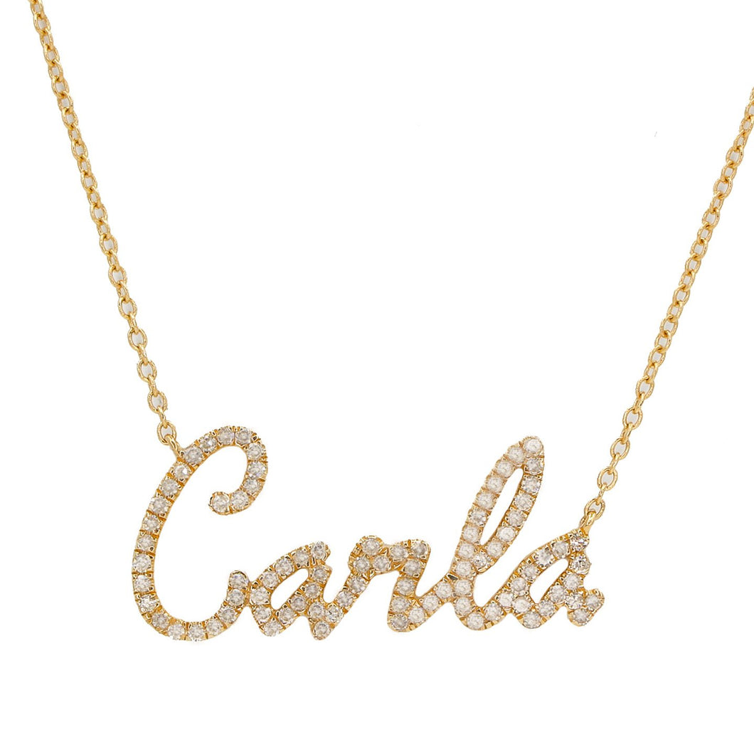 Script Name Diamond Necklace