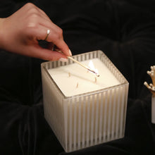 Load image into Gallery viewer, Vertical Stripe Candle - White
